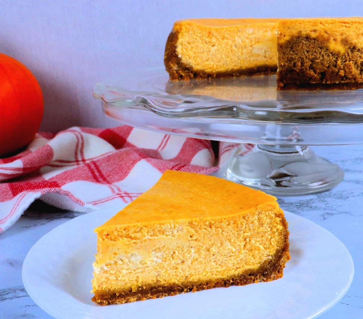 Slice of Pumpkin Cheesecake