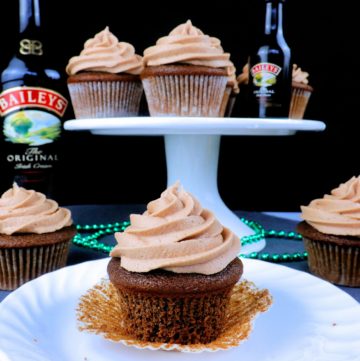 Bailey's and Coffee Cupcakes with Bailey's Buttercream Frosting