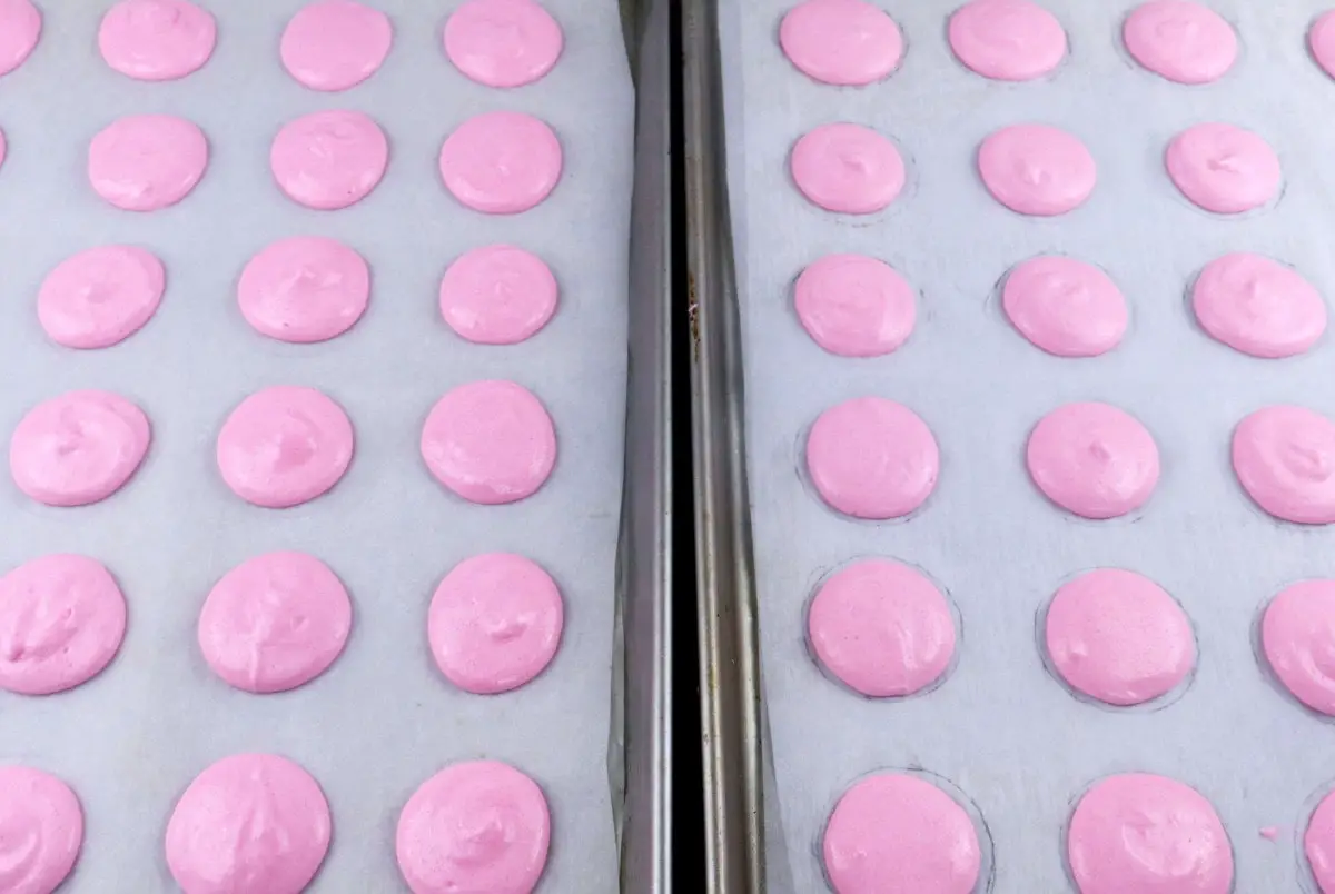 Piped Macaron Batter