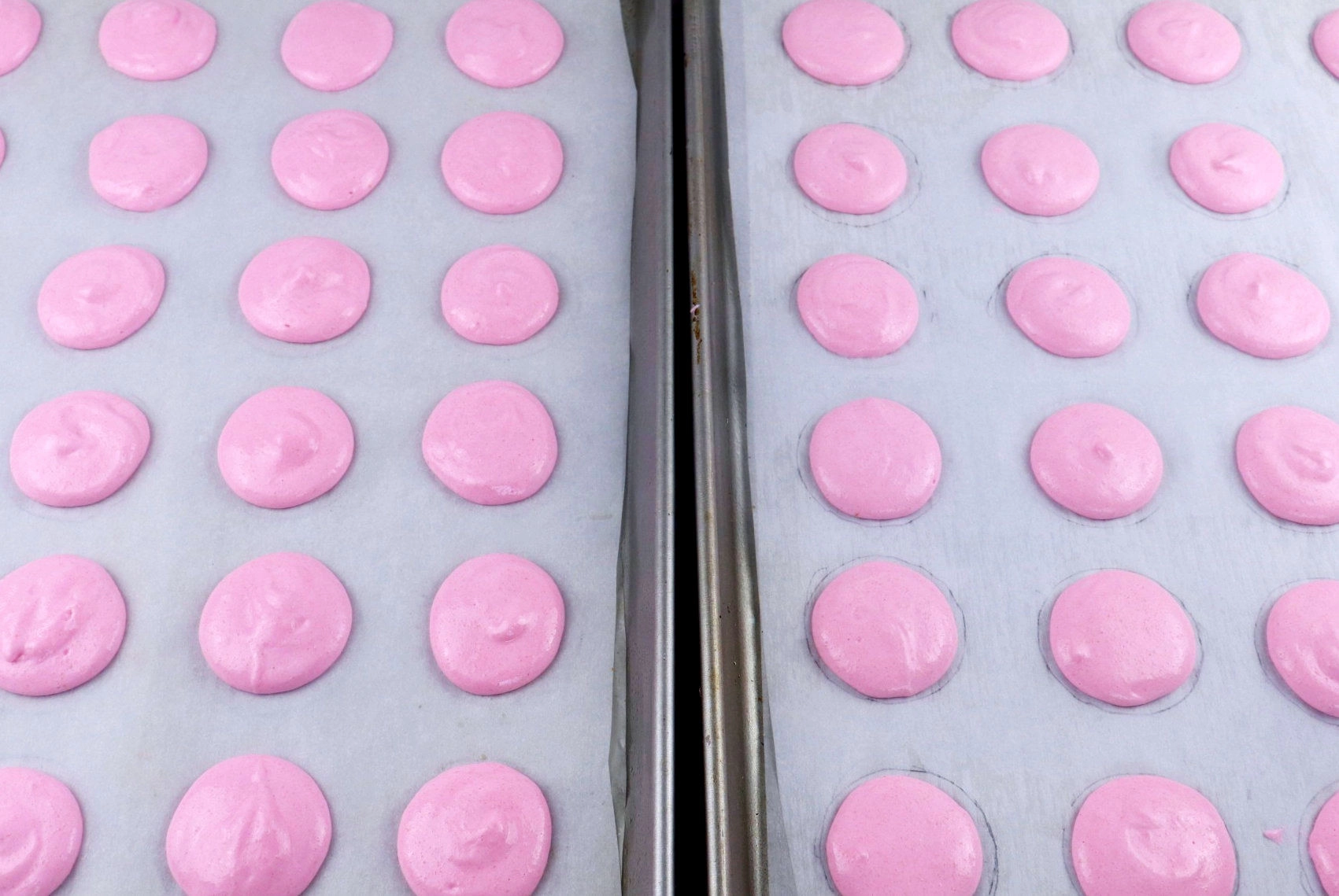 Piped Macaron Batter