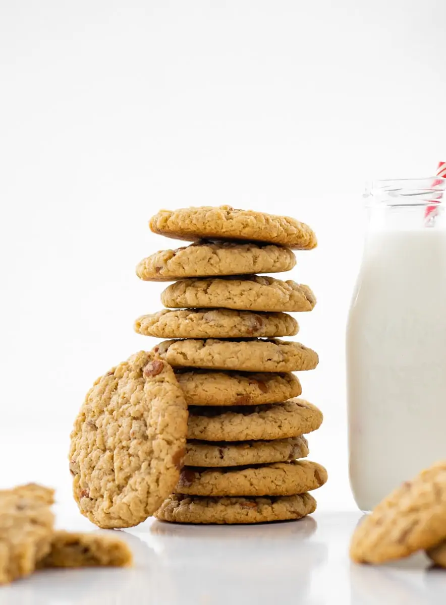 Almond Flour Oatmeal Cookies Stacked