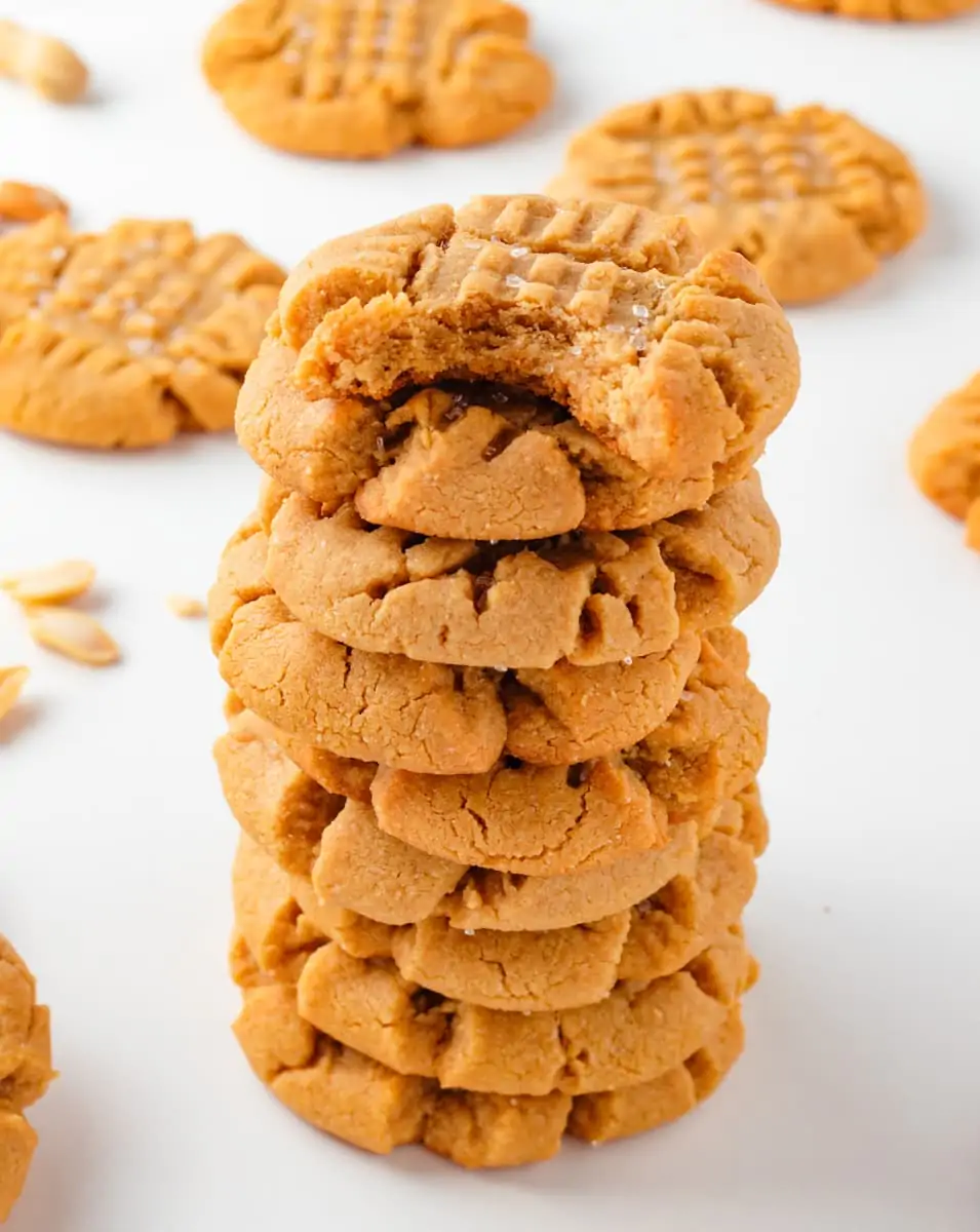 Almond Flour Peanut Butter Cookies with Bite