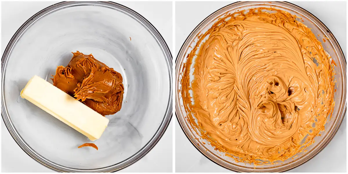 mixing butter and cookie butter
