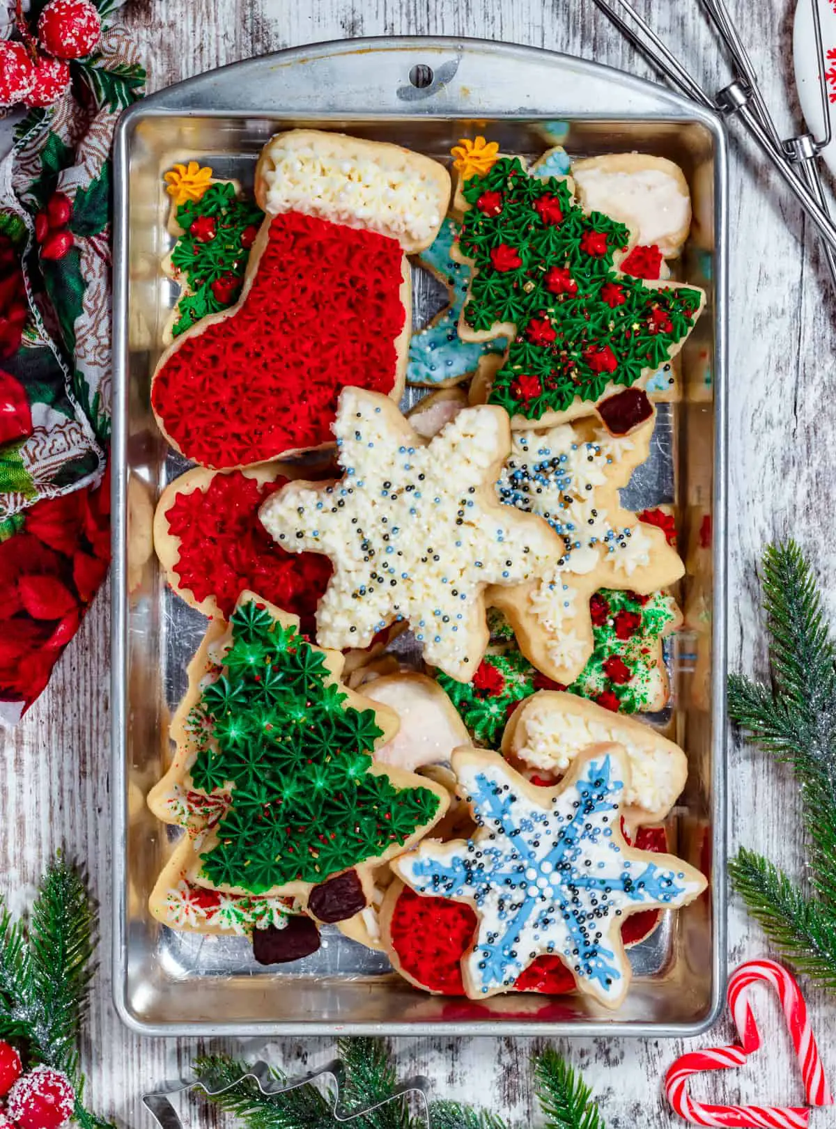 decorated sour cream christmas cookies